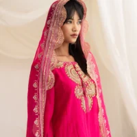 Diya Set in Rani Pink