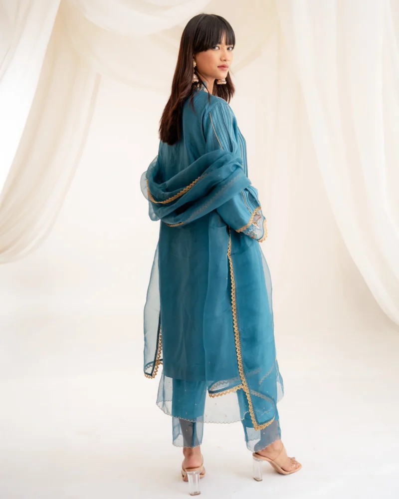 Tarangini Set in Teal Blue