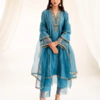 Tarangini Set in Teal Blue