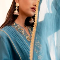 Tarangini Set in Teal Blue