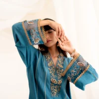 Tarangini Set in Teal Blue
