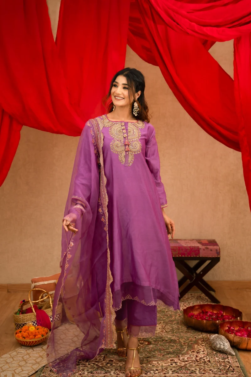 Diya Set in Purple