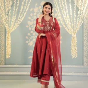Kamalini Set - Red Maroon