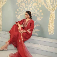 Kamalini Set - Red Maroon