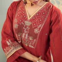 Kamalini Set - Red Maroon