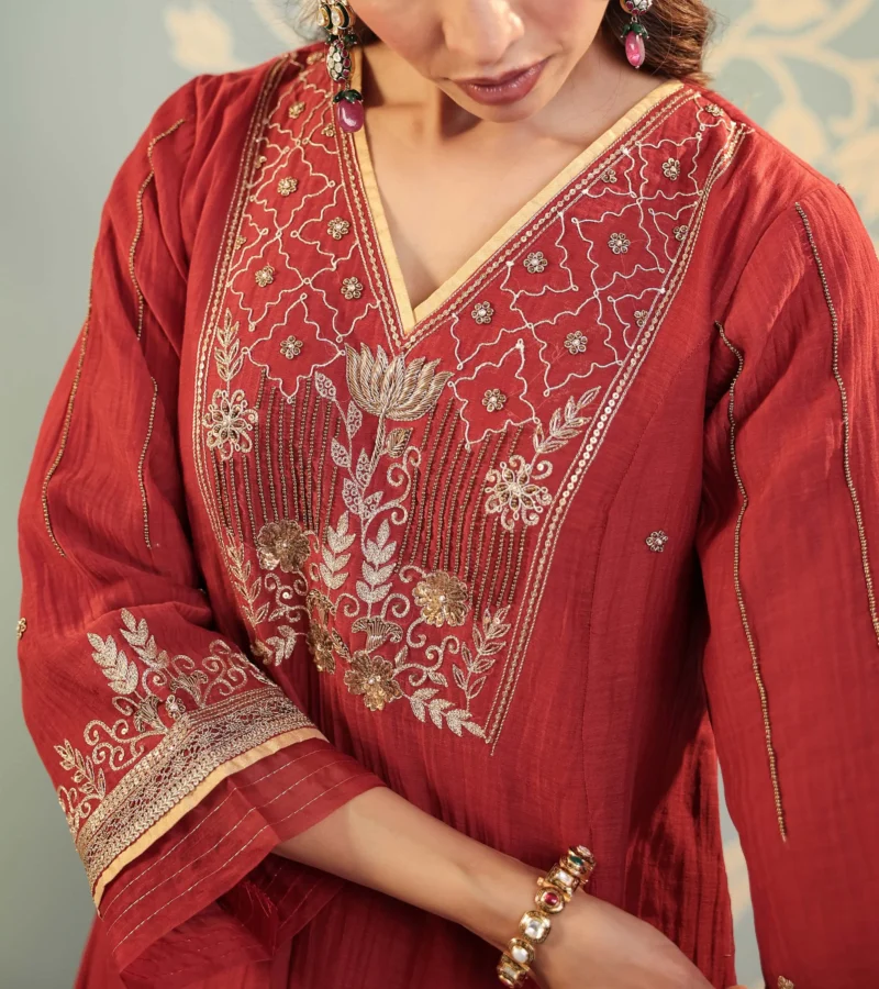 Kamalini Set - Red Maroon