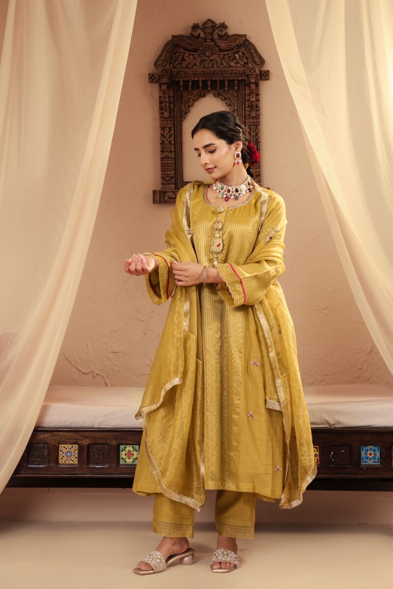 2L1A5808 Neelambar Set - Golden Mustard Pink