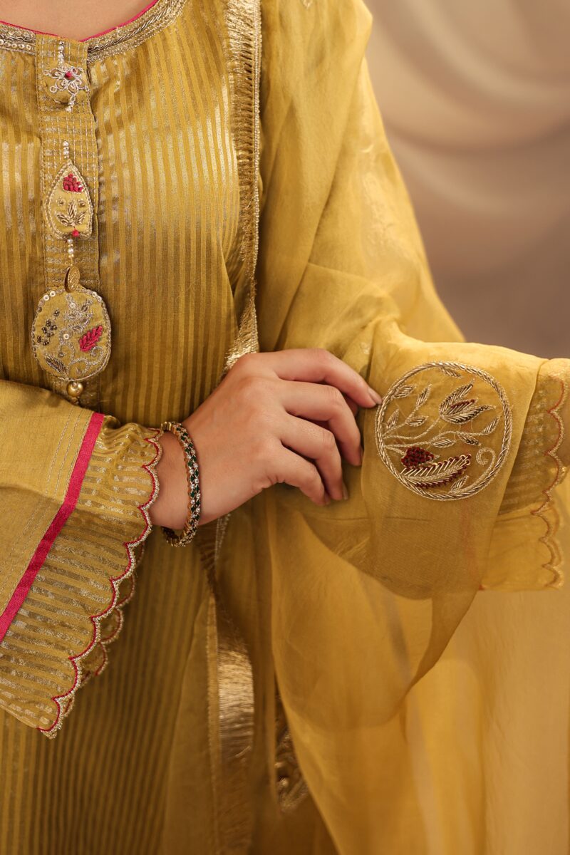 2L1A5836 Neelambar Set - Golden Mustard Pink