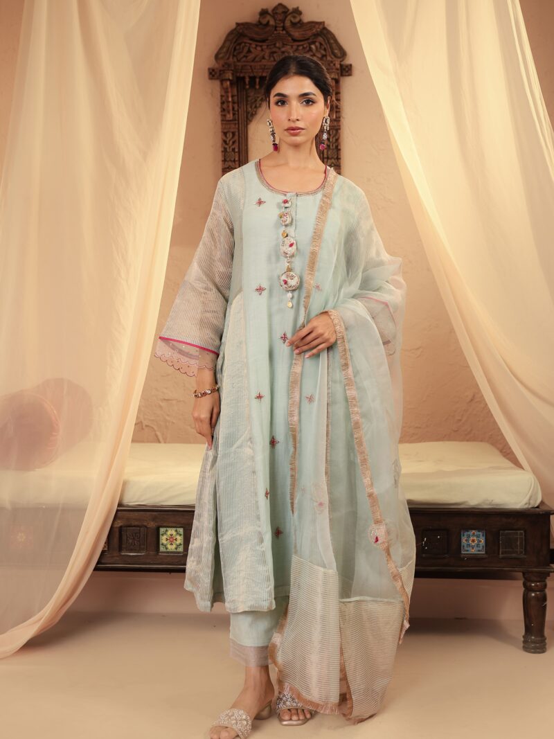 Neelambar Set - Mint blue
