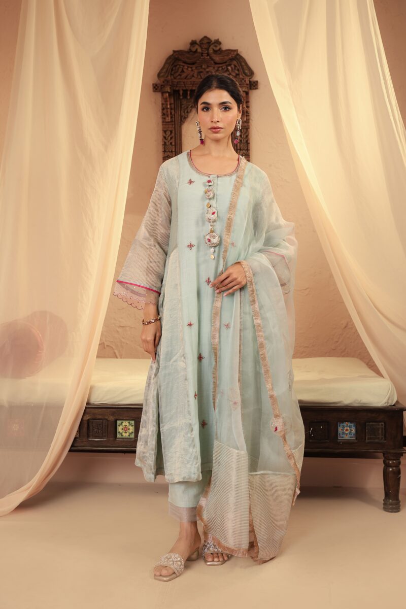 Neelambar Set - Mint blue