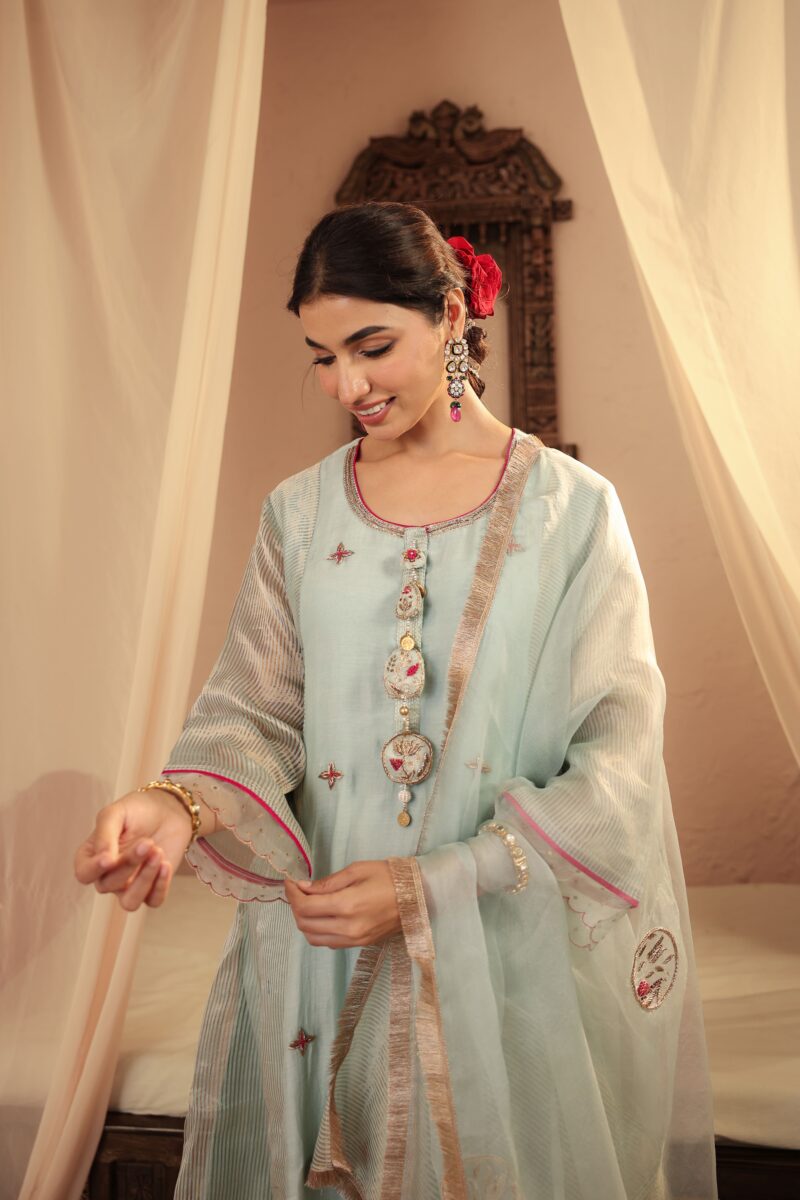 Neelambar Set - Mint blue