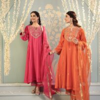 Kumud Set Rani pink