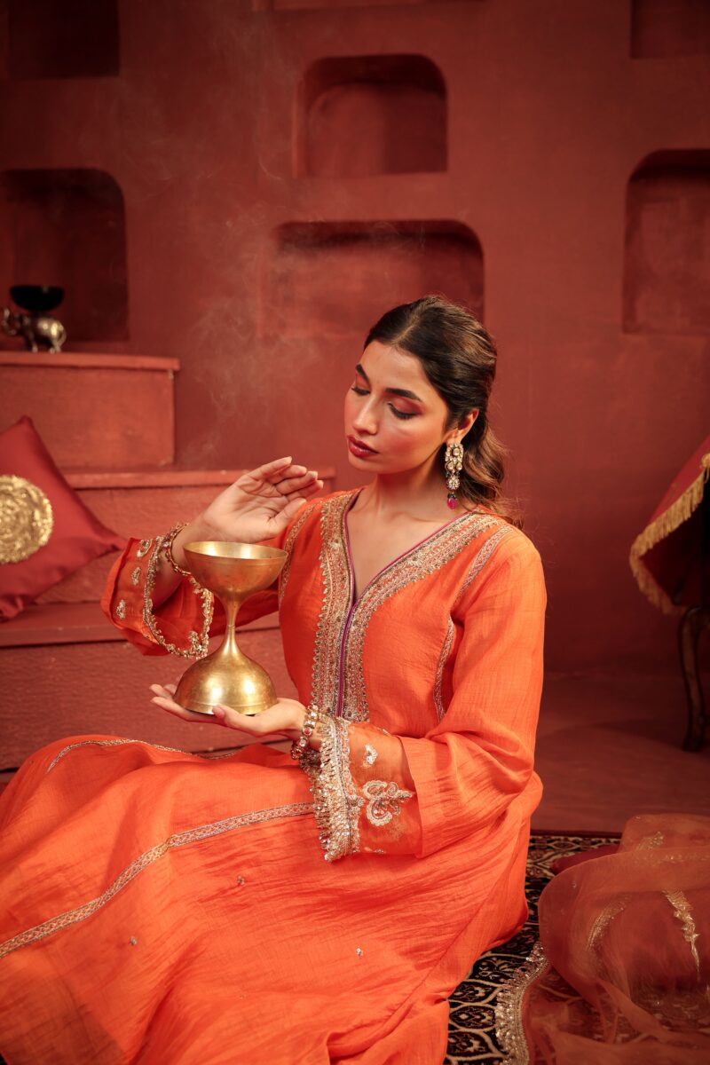 Kamal Diya Set Burnt Orange